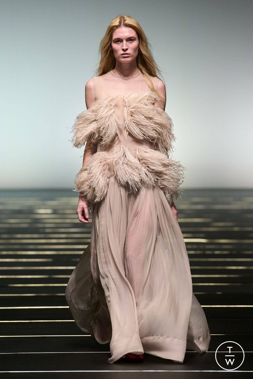 Fashion Week Milan Fall/Winter 2026 look 32 from the Alberta Ferretti collection womenswear