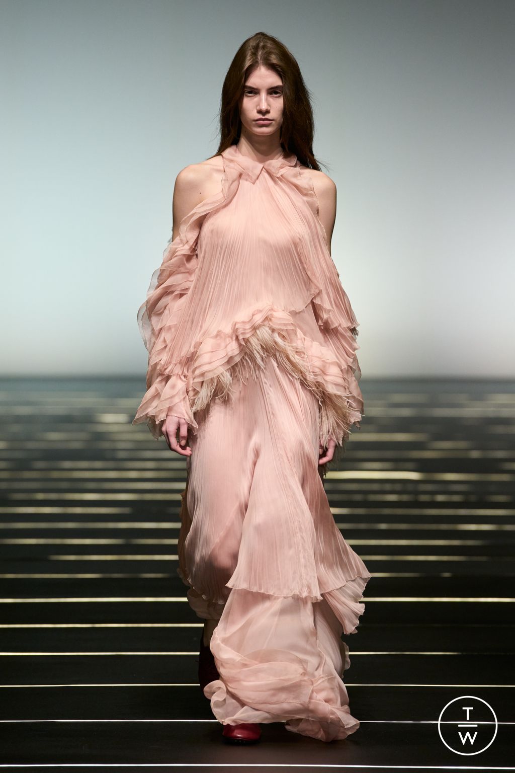 Fashion Week Milan Fall/Winter 2026 look 33 from the Alberta Ferretti collection womenswear