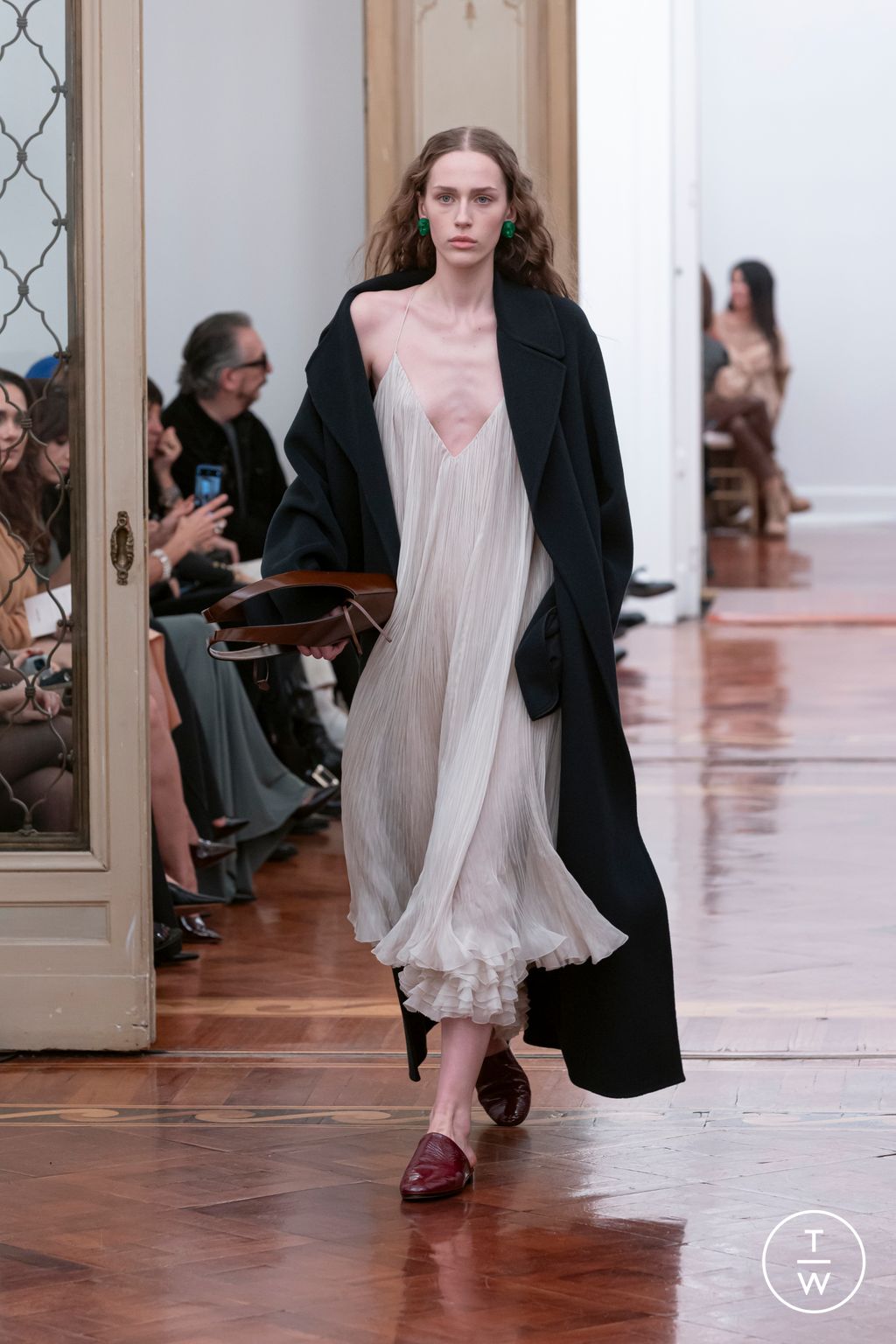 Fashion Week Milan Fall/Winter 2025 look 1 from the Alberta Ferretti collection womenswear