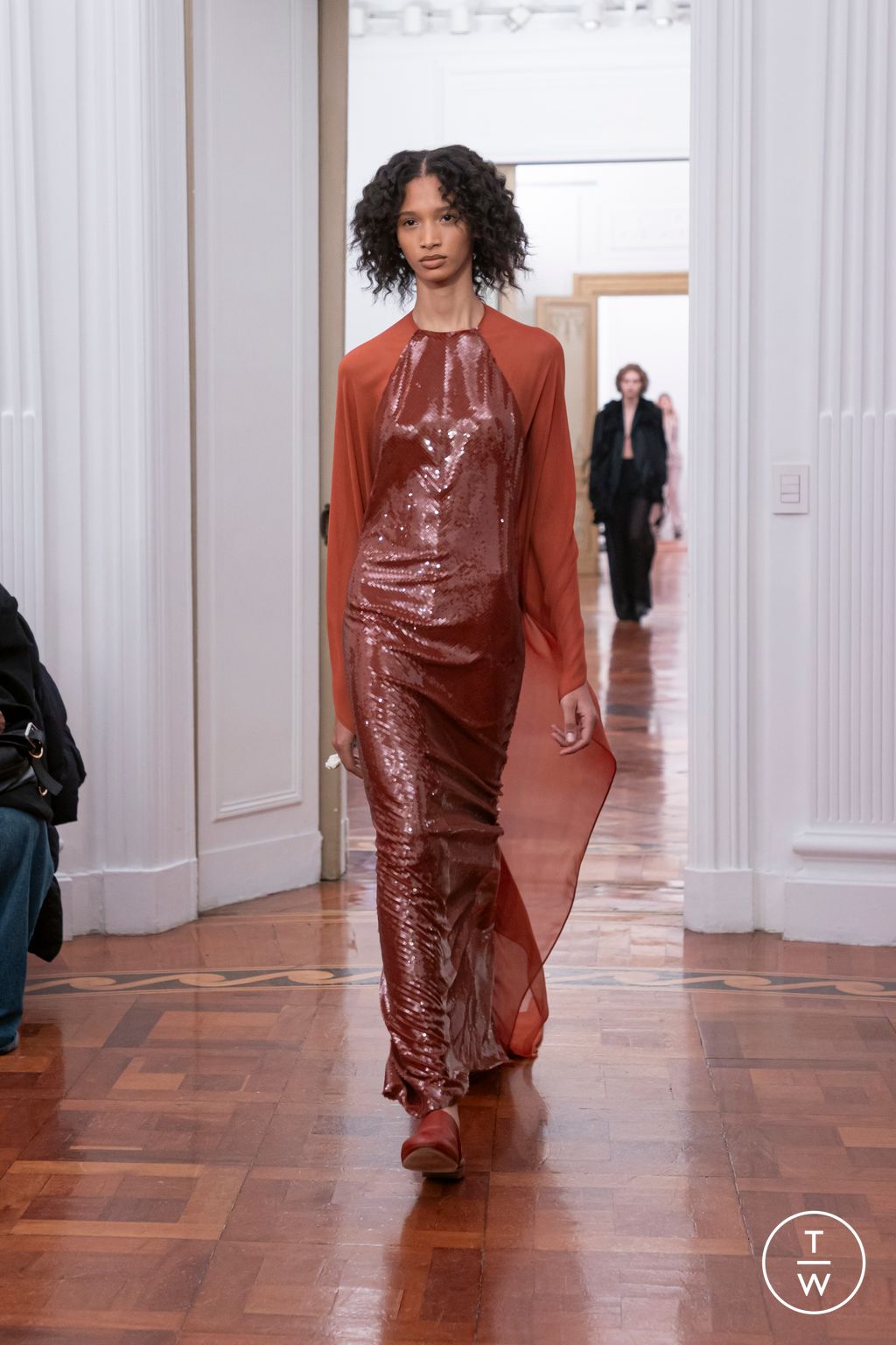 Fashion Week Milan Fall/Winter 2025 look 42 from the Alberta Ferretti collection womenswear