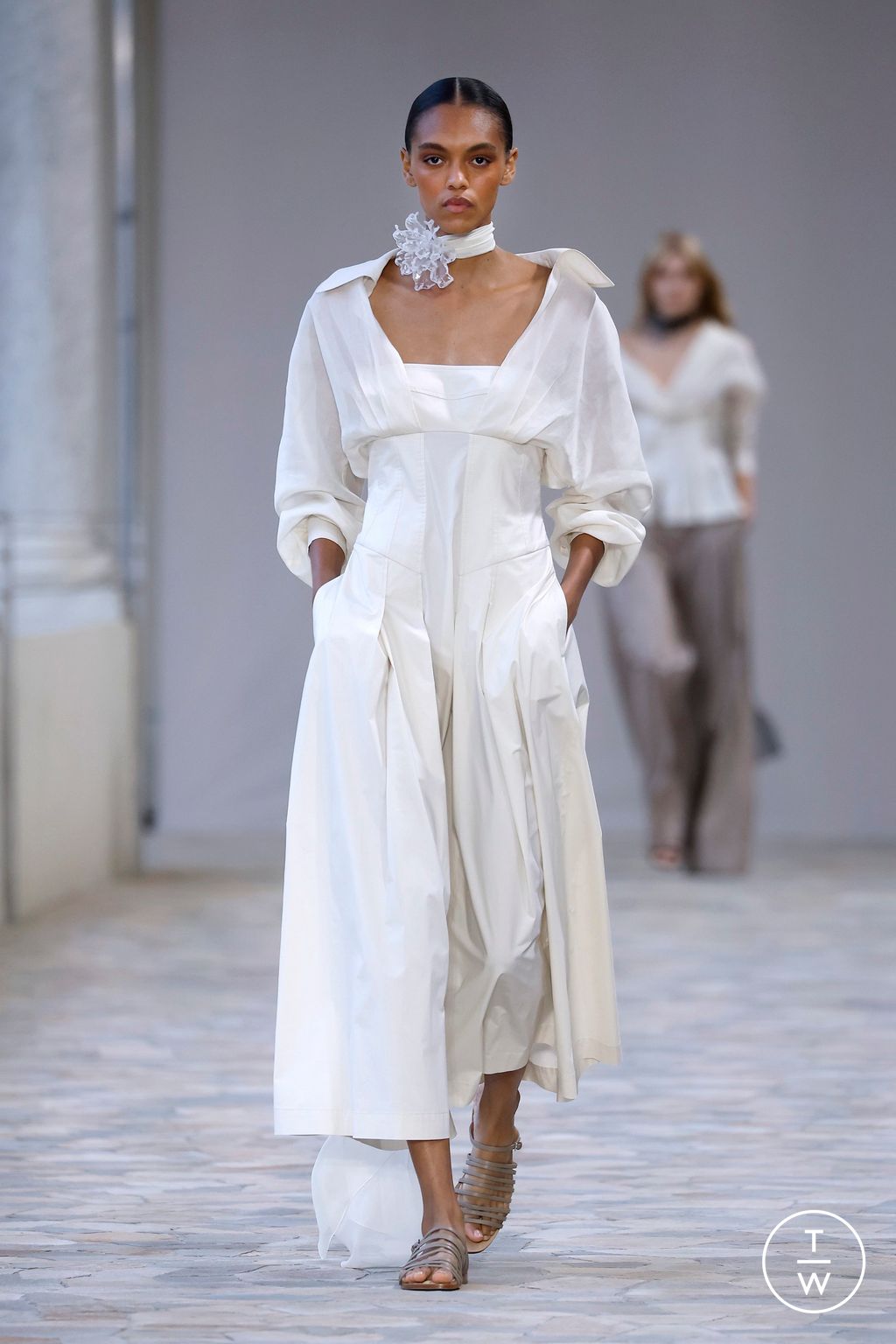 Fashion Week Milan Spring-Summer 2025 look 11 from the Alberta Ferretti collection womenswear