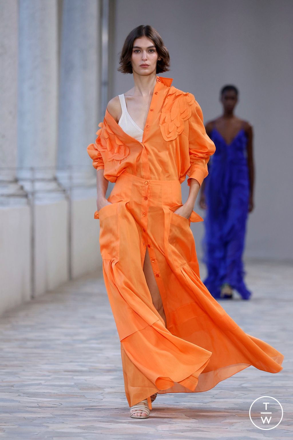 Fashion Week Milan Spring/Summer 2025 look 24 from the Alberta Ferretti collection womenswear