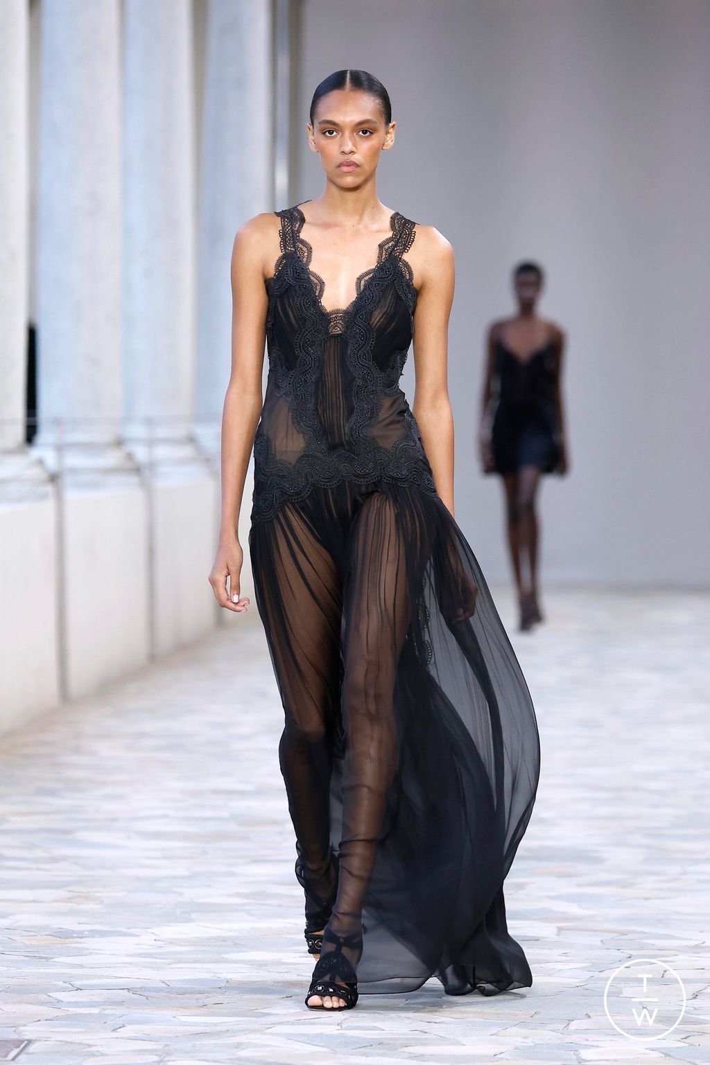 Fashion Week Milan Spring-Summer 2025 look 42 from the Alberta Ferretti collection womenswear