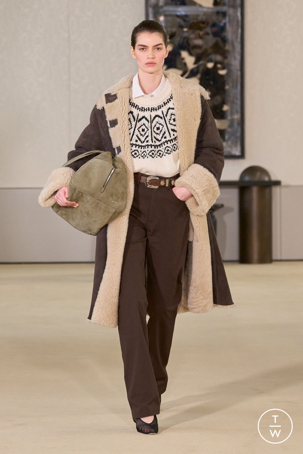 Fashion Week New York Fall/Winter 2026 look 12 from the Altuzarra collection 女装