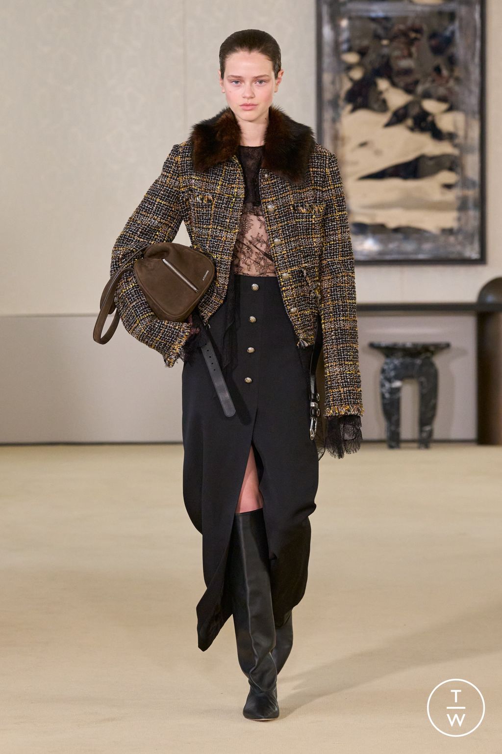 Fashion Week New York Fall/Winter 2026 look 13 from the Altuzarra collection 女装