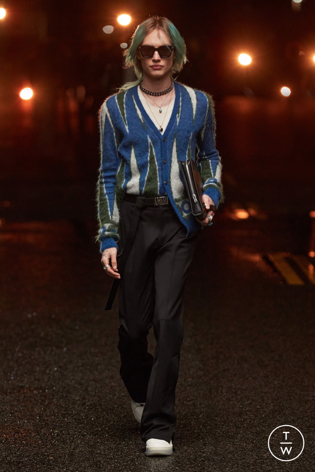 Fashion Week Paris Fall/Winter 2021 look 31 from the Amiri collection 男装