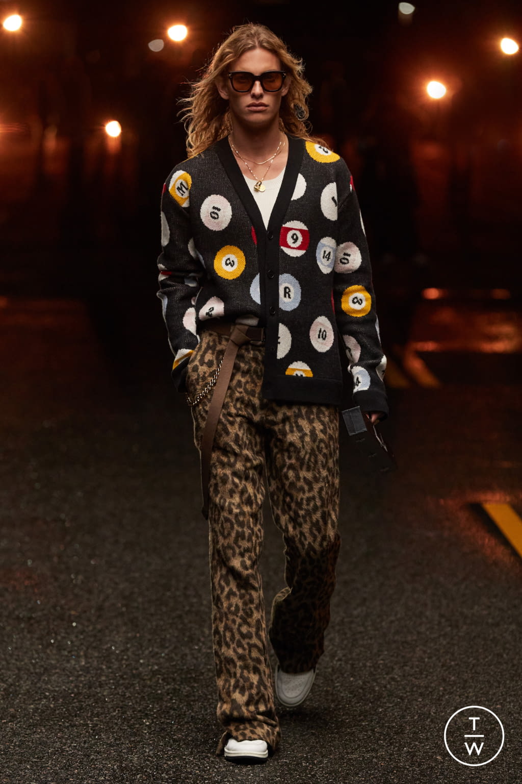 Fashion Week Paris Fall/Winter 2021 look 32 from the Amiri collection 男装
