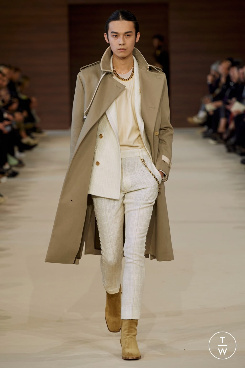 Fashion Week Paris Fall/Winter 2020 look 1 de la collection Amiri menswear