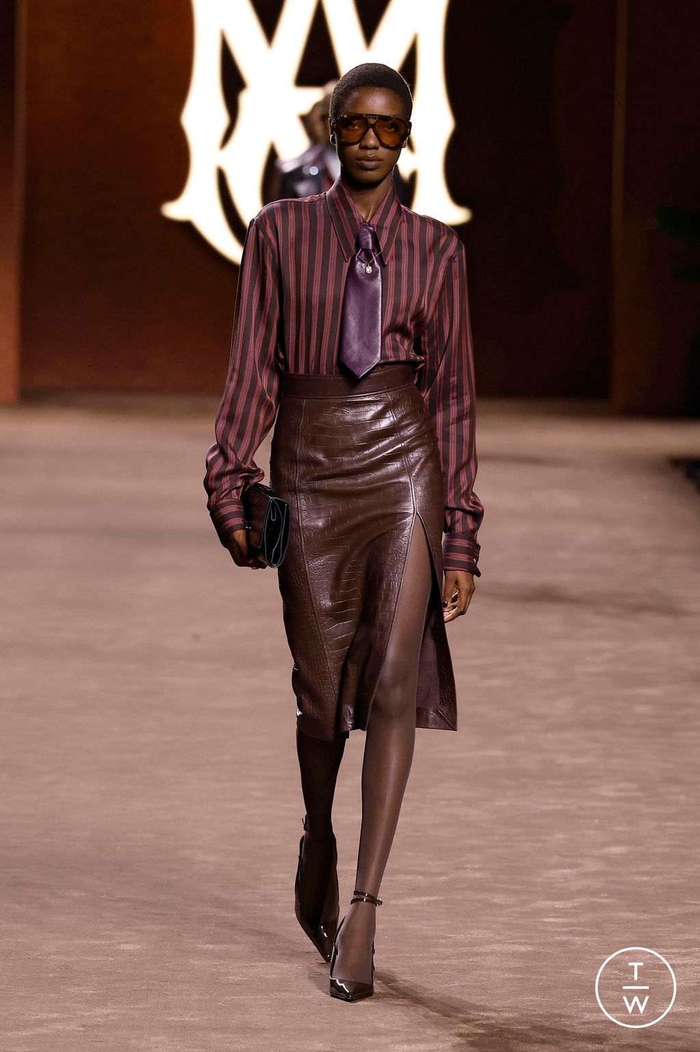 Fashion Week Paris Fall/Winter 2025 look 6 from the Amiri collection 男装