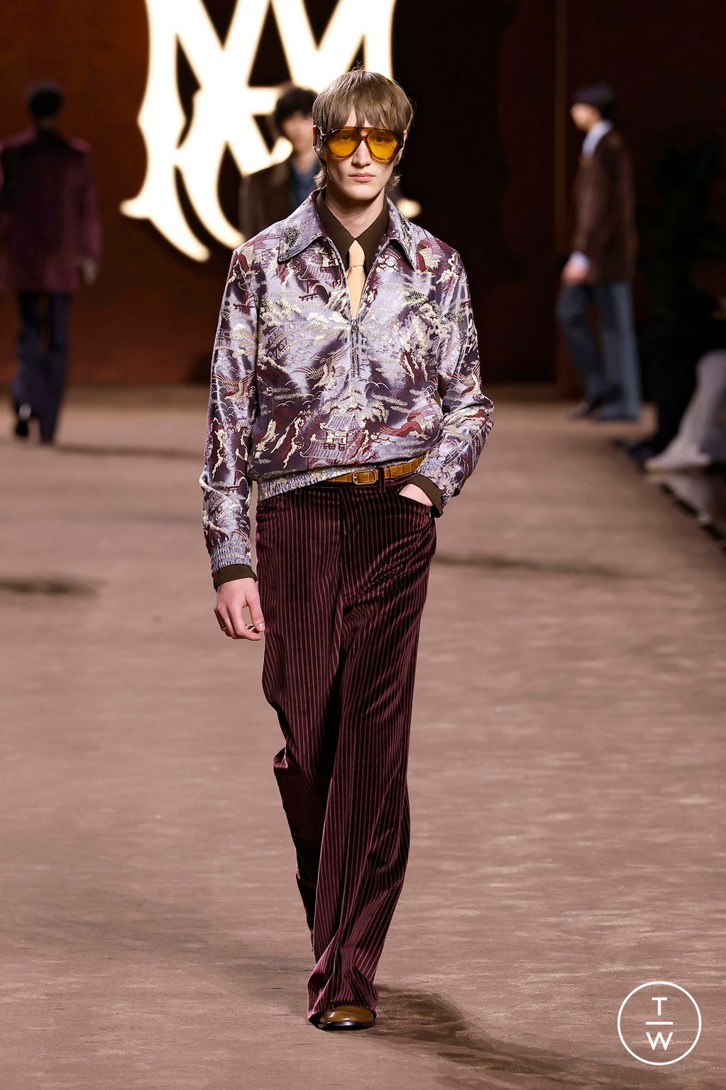 Fashion Week Paris Fall/Winter 2025 look 15 from the Amiri collection menswear