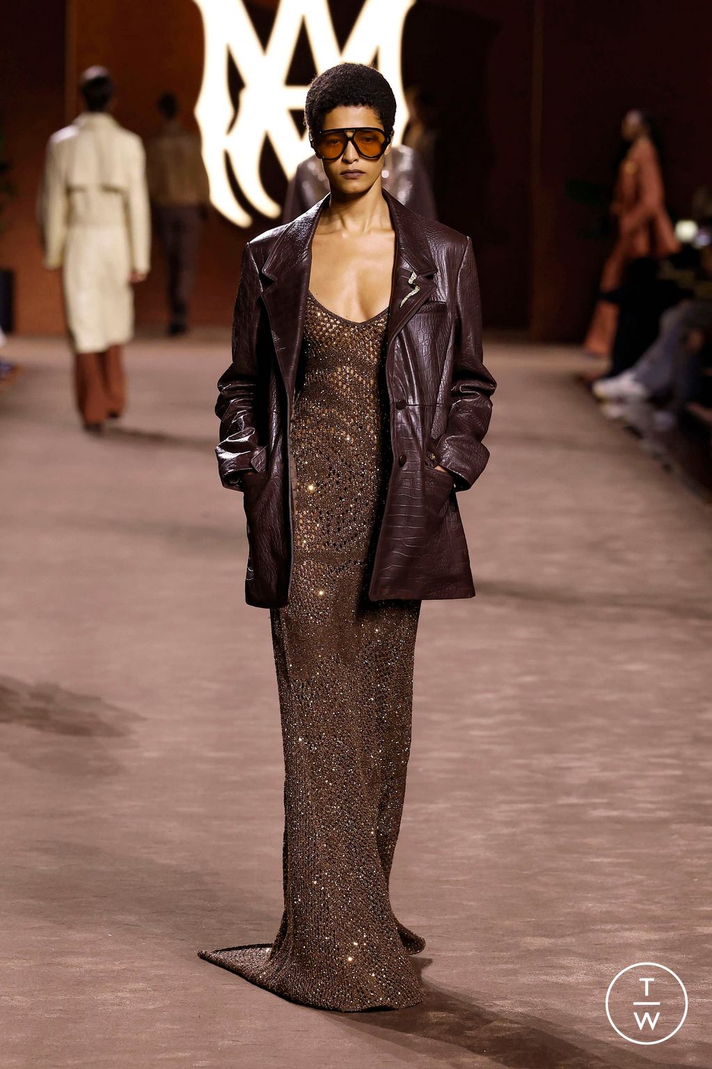 Fashion Week Paris Fall/Winter 2025 look 33 from the Amiri collection menswear