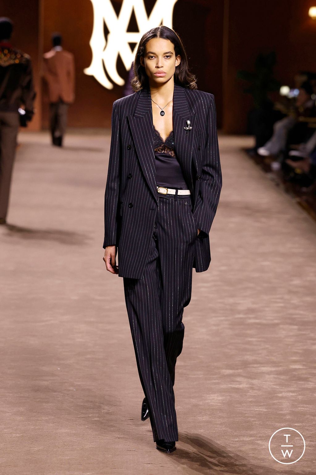 Fashion Week Paris Fall/Winter 2025 look 42 from the Amiri collection menswear