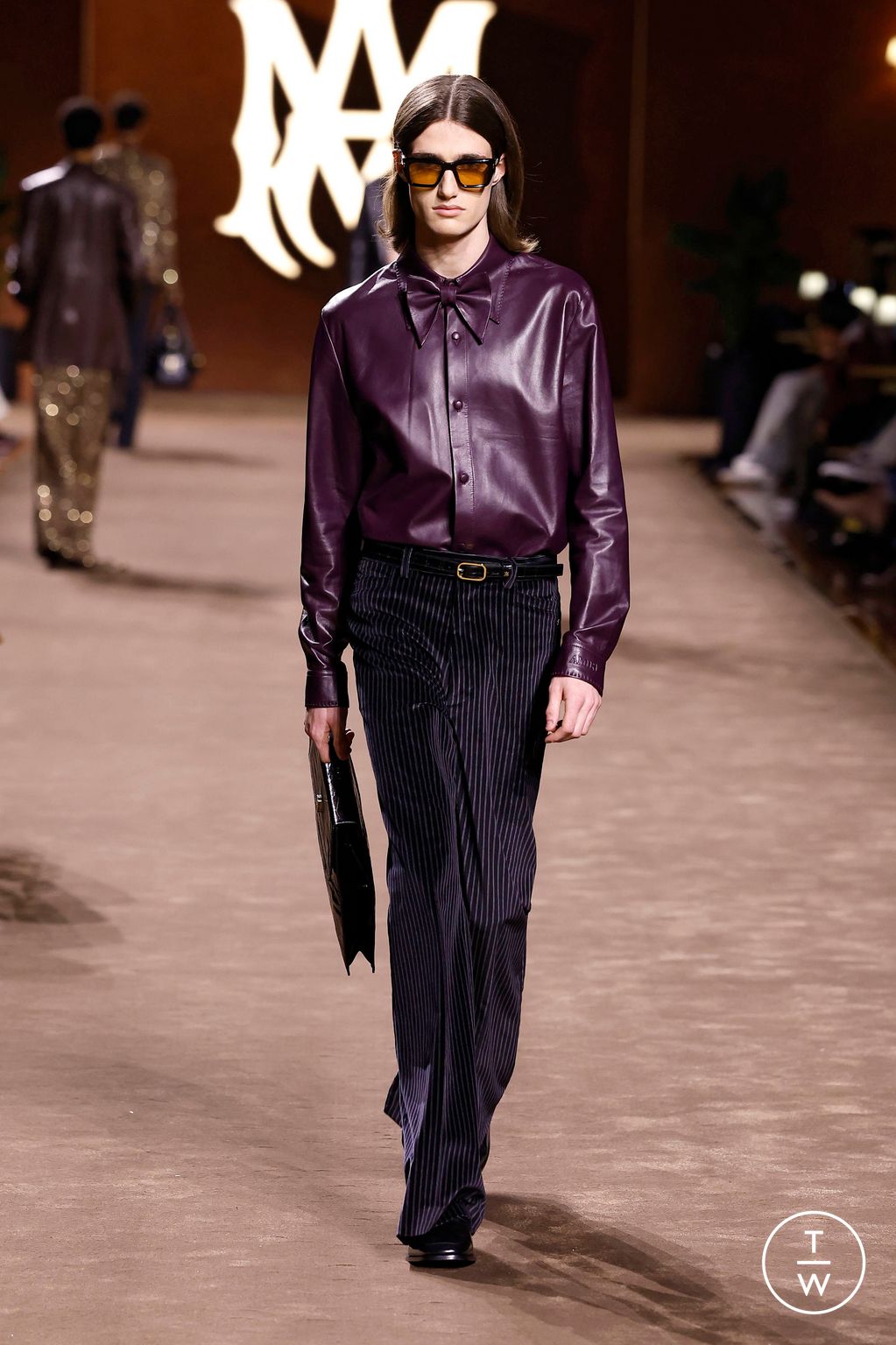 Fashion Week Paris Fall/Winter 2025 look 45 from the Amiri collection menswear
