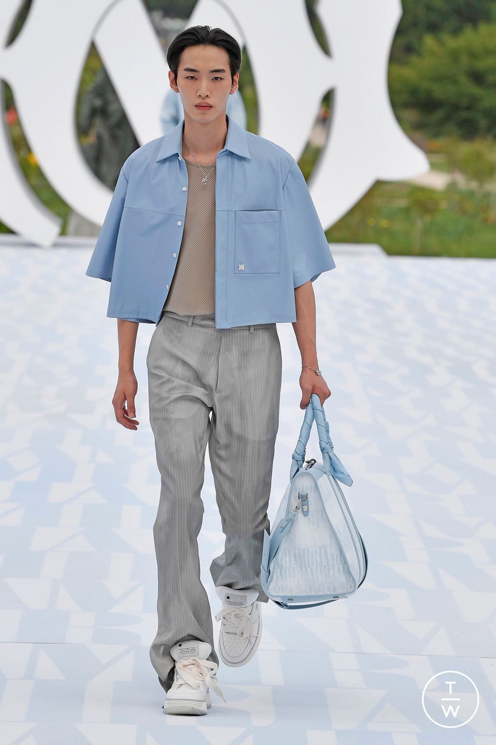 Fashion Week Paris Spring/Summer 2023 look 3 from the Amiri collection menswear