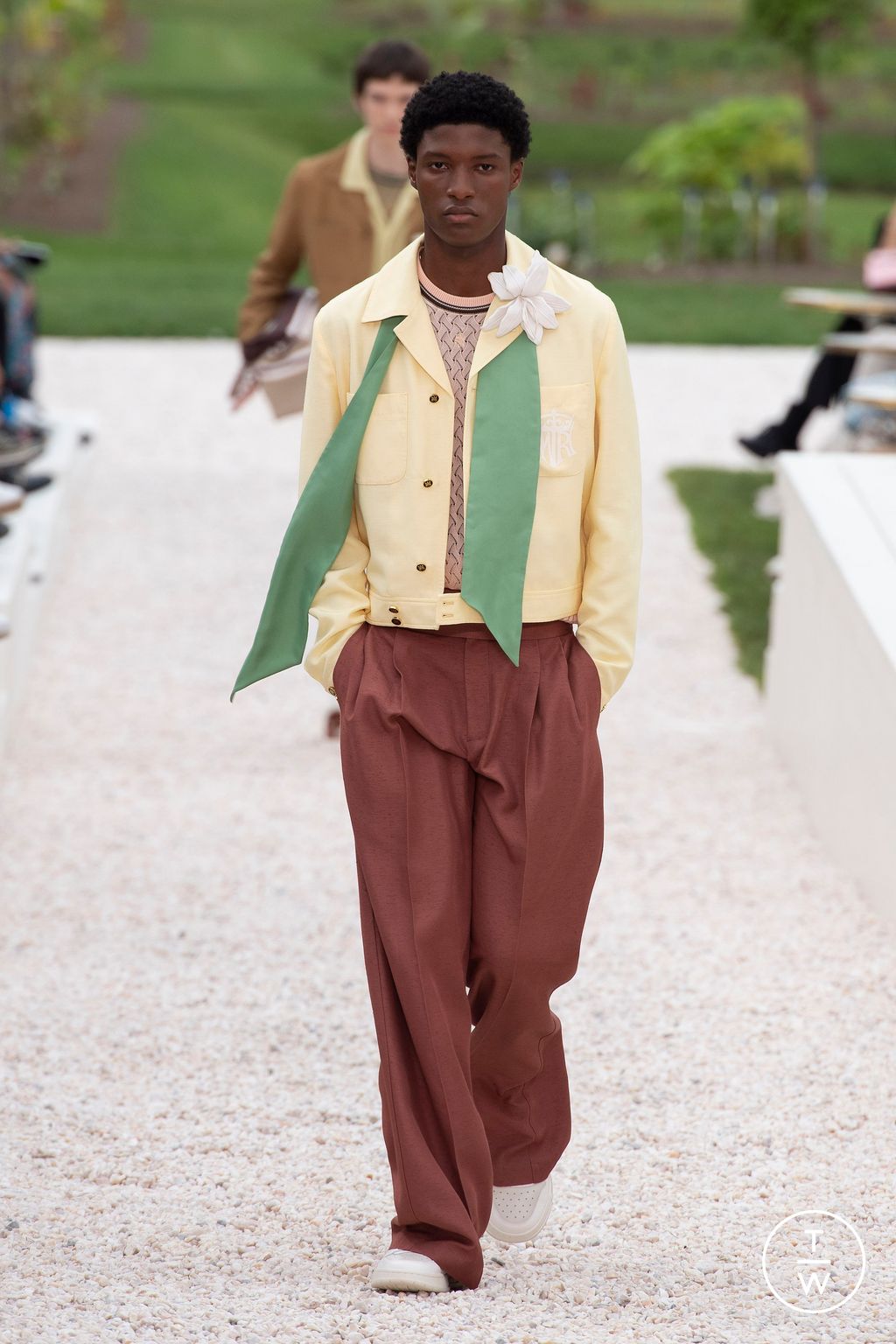 Fashion Week Paris Spring/Summer 2024 look 1 from the Amiri collection menswear