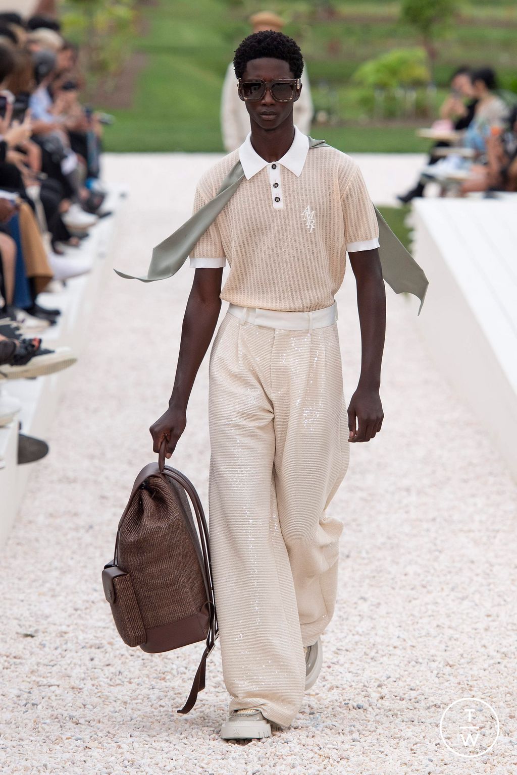Fashion Week Paris Spring/Summer 2024 look 5 from the Amiri collection menswear