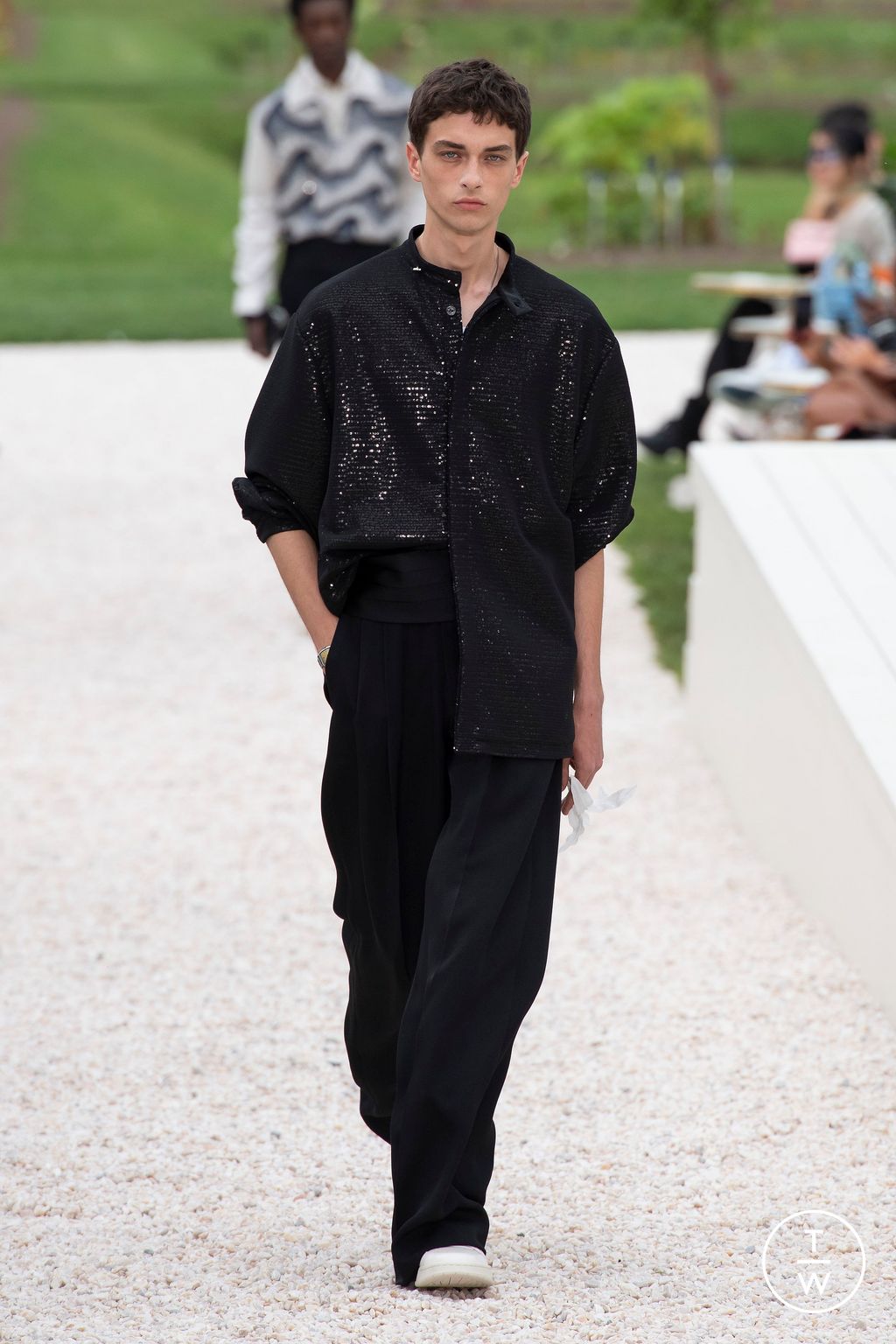Fashion Week Paris Spring/Summer 2024 look 45 from the Amiri collection 男装