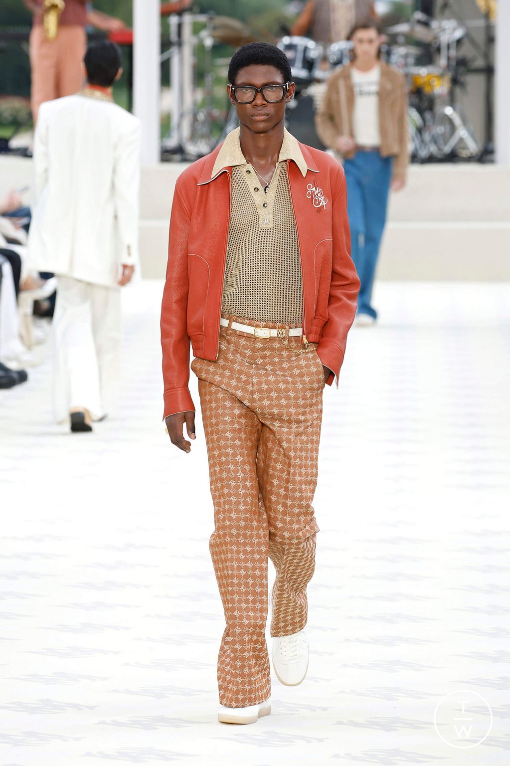 Fashion Week Paris Spring-Summer 2025 look 20 from the Amiri collection menswear