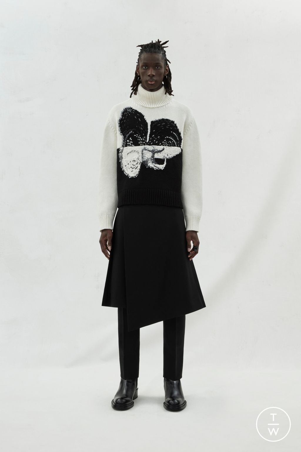 Fashion Week London Fall/Winter 2023 look 12 de la collection Alexander McQueen menswear