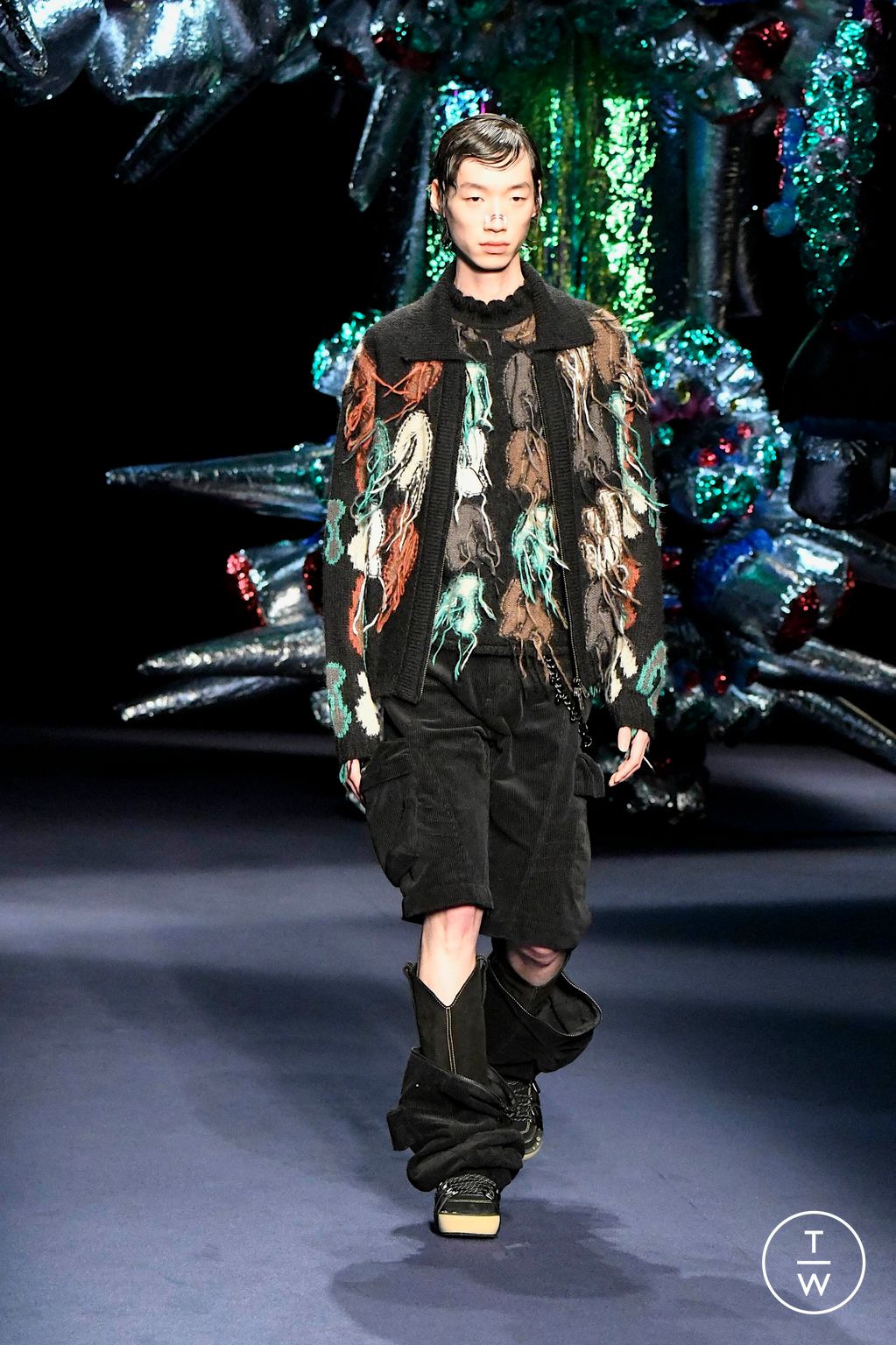 Fashion Week Milan Fall/Winter 2024 look 9 de la collection Andersson Bell menswear