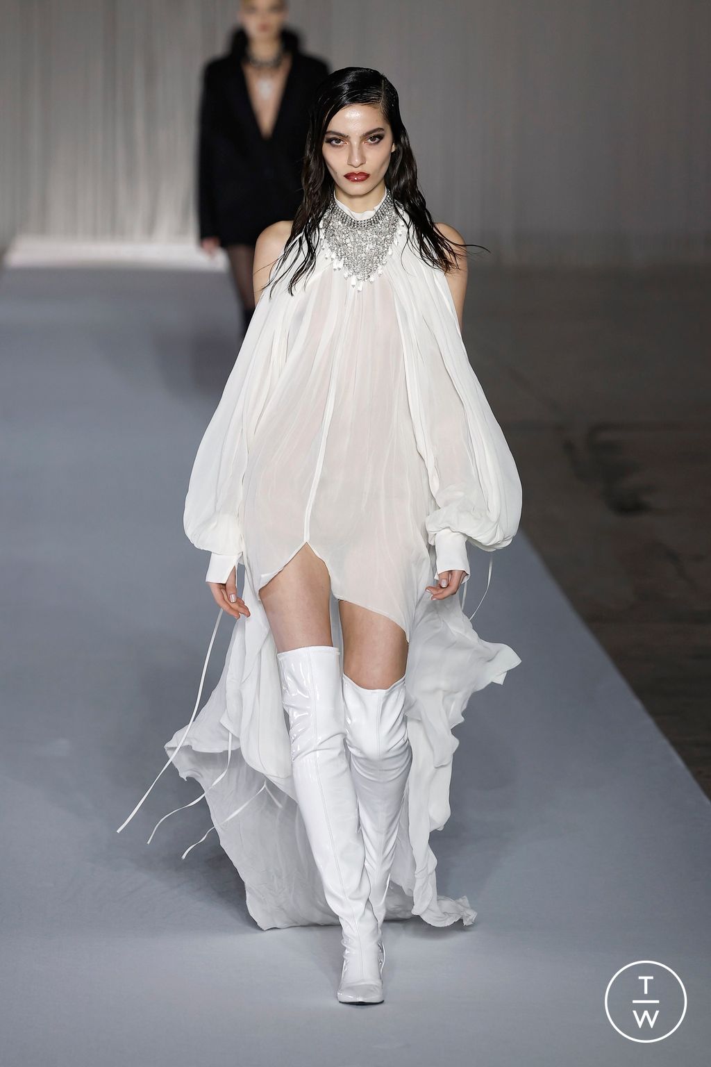 Fashion Week Milan Fall/Winter 2024 look 4 from the Aniye Records collection 女装