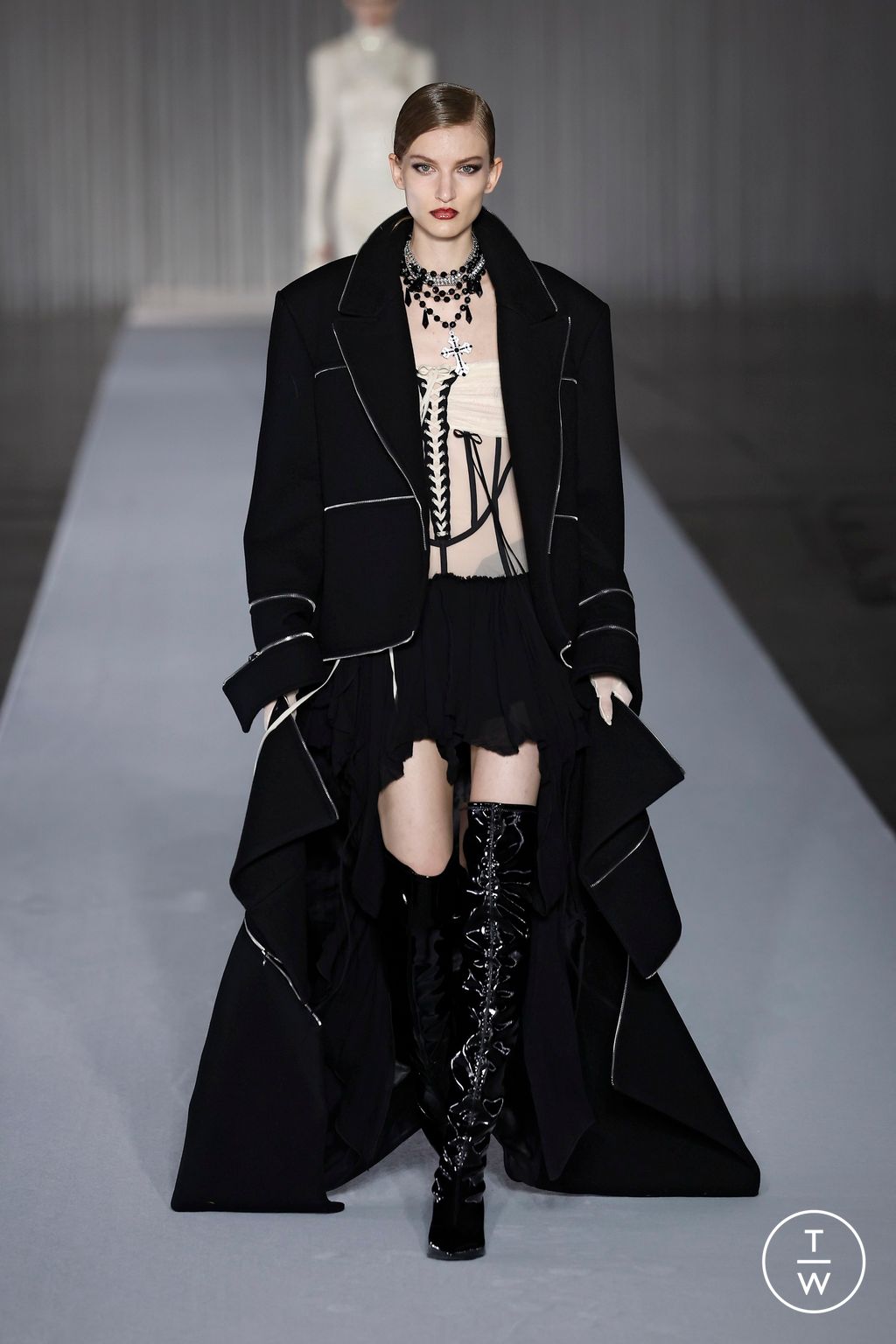 Fashion Week Milan Fall/Winter 2024 look 35 from the Aniye Records collection womenswear