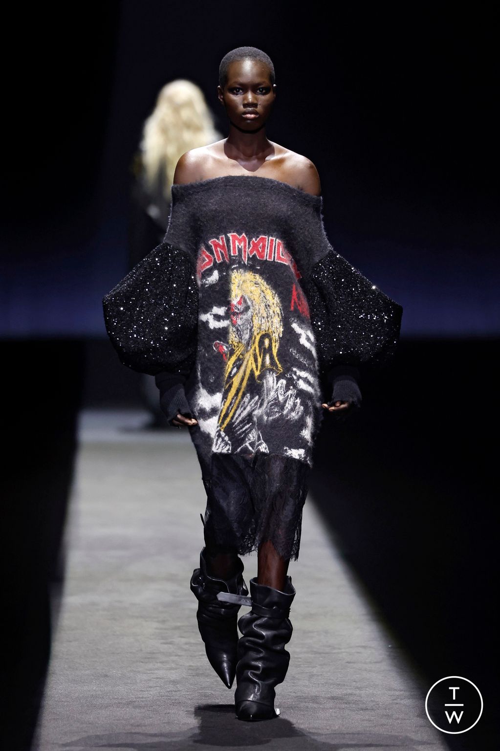 Fashion Week Milan Fall/Winter 2025 look 28 from the Aniye Records collection womenswear