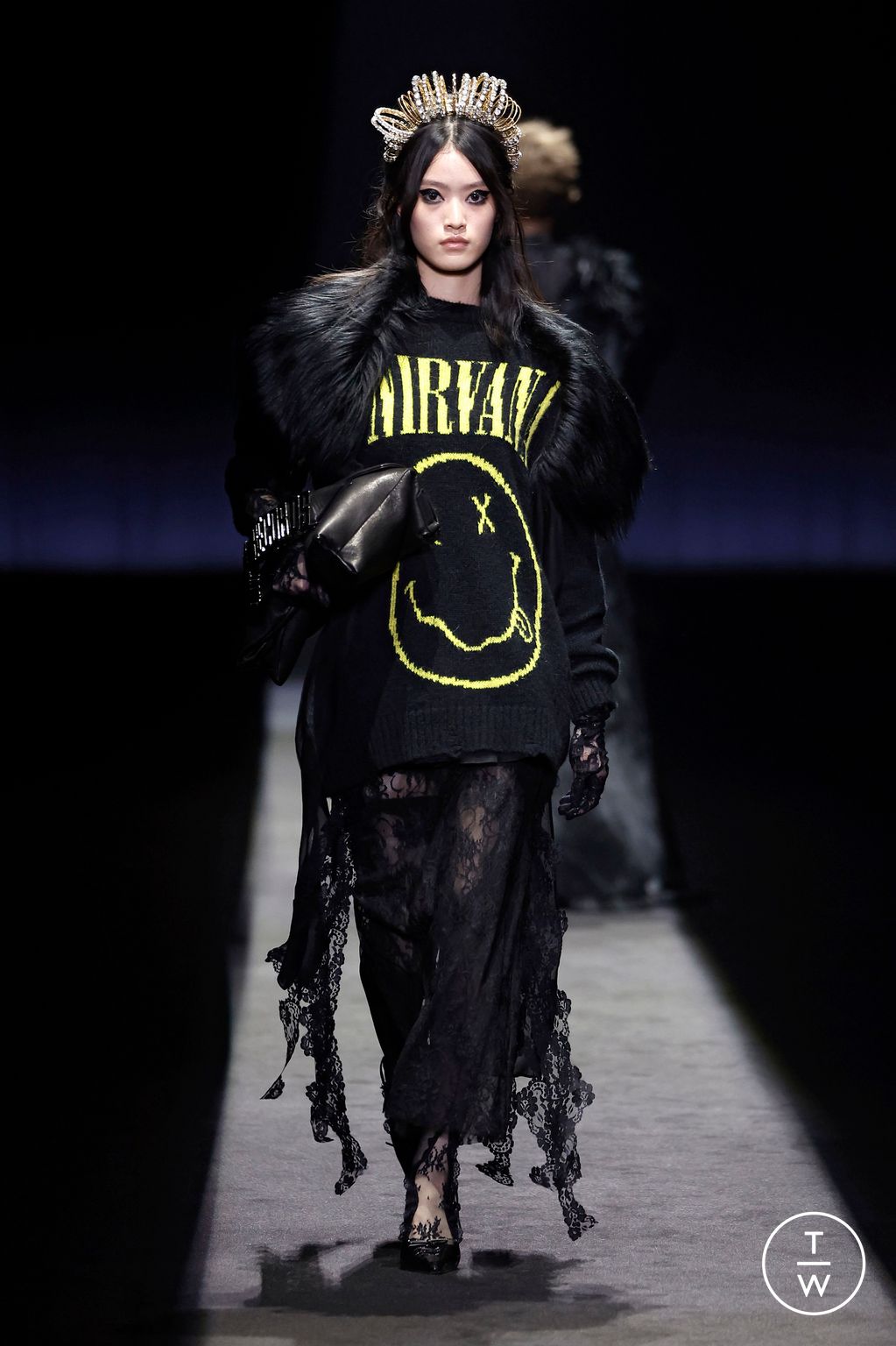 Fashion Week Milan Fall/Winter 2025 look 30 from the Aniye Records collection womenswear