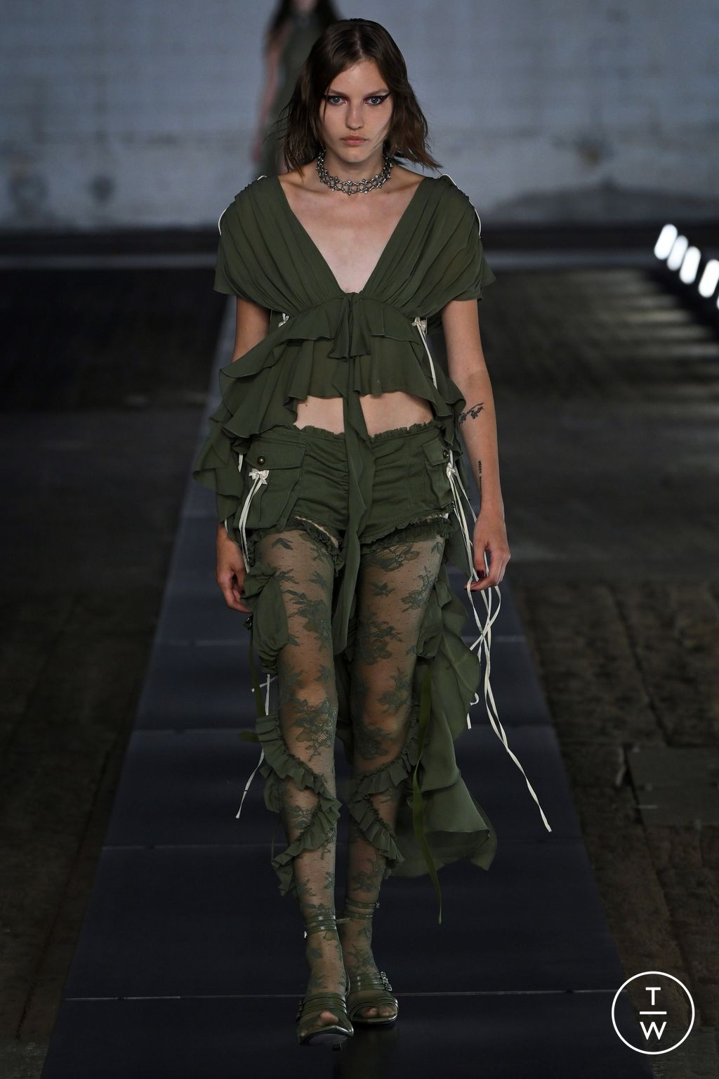 Fashion Week Milan Spring/Summer 2024 look 4 from the Aniye Records collection 女装
