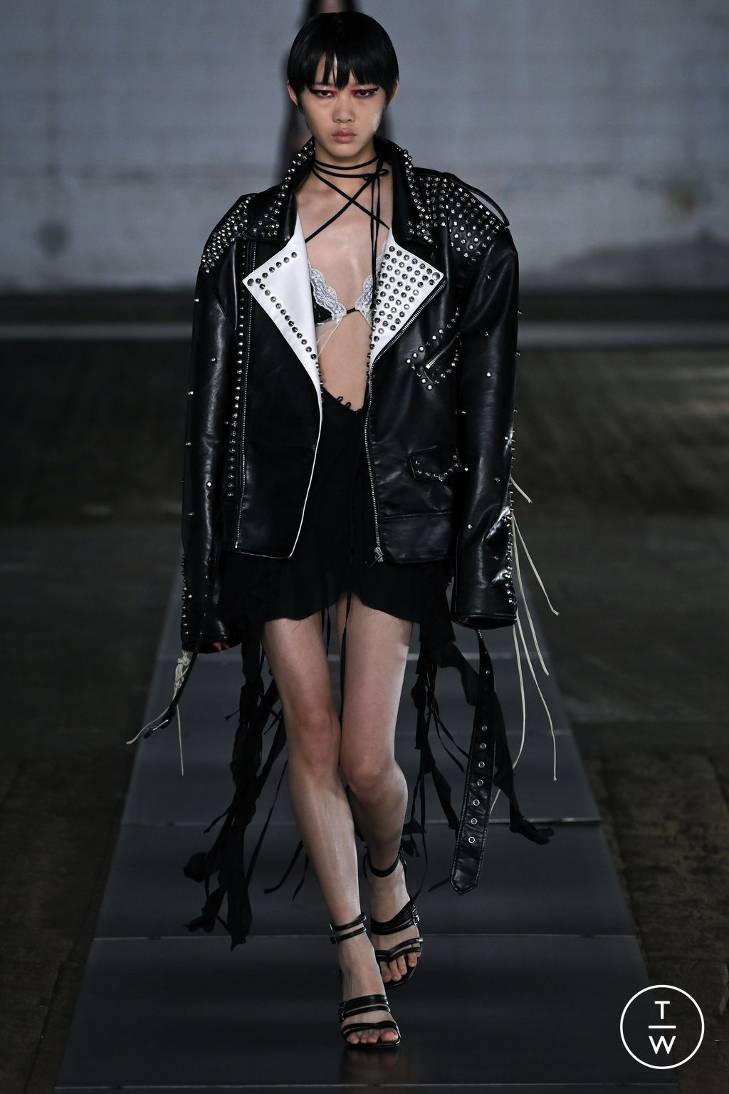 Fashion Week Milan Spring/Summer 2024 look 27 from the Aniye Records collection womenswear