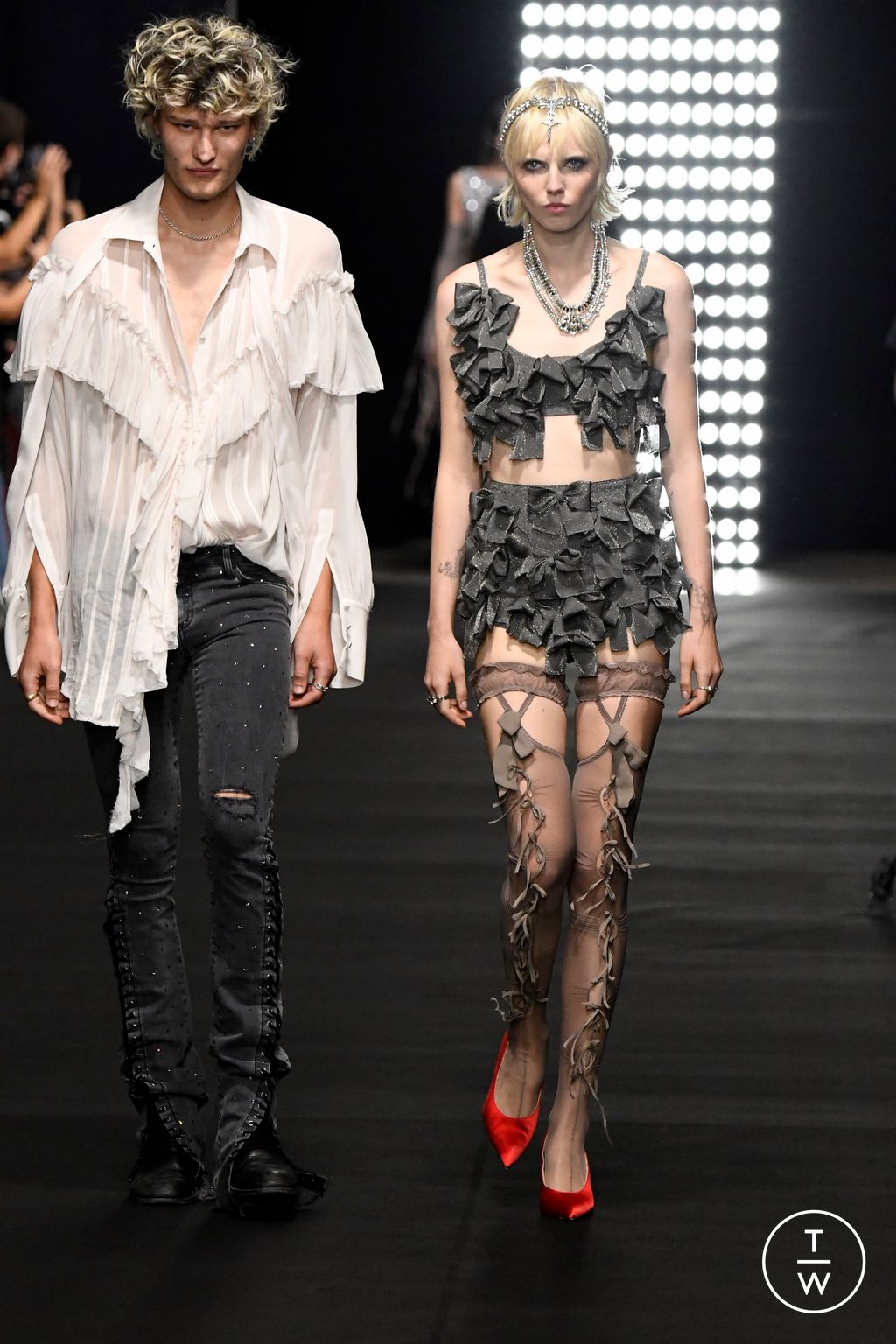 Fashion Week Milan Spring/Summer 2025 look 18 from the Aniye Records collection womenswear