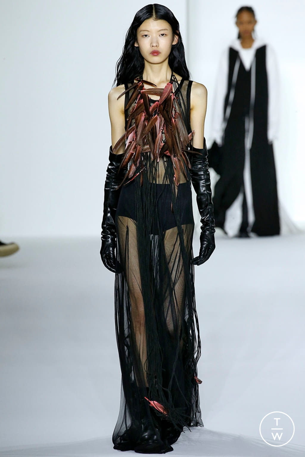 Fashion Week Paris Fall/Winter 2019 look 12 from the Ann Demeulemeester collection 女装