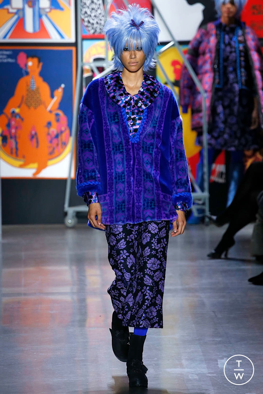 Fashion Week New York Fall/Winter 2019 look 4 from the Anna Sui collection 女装