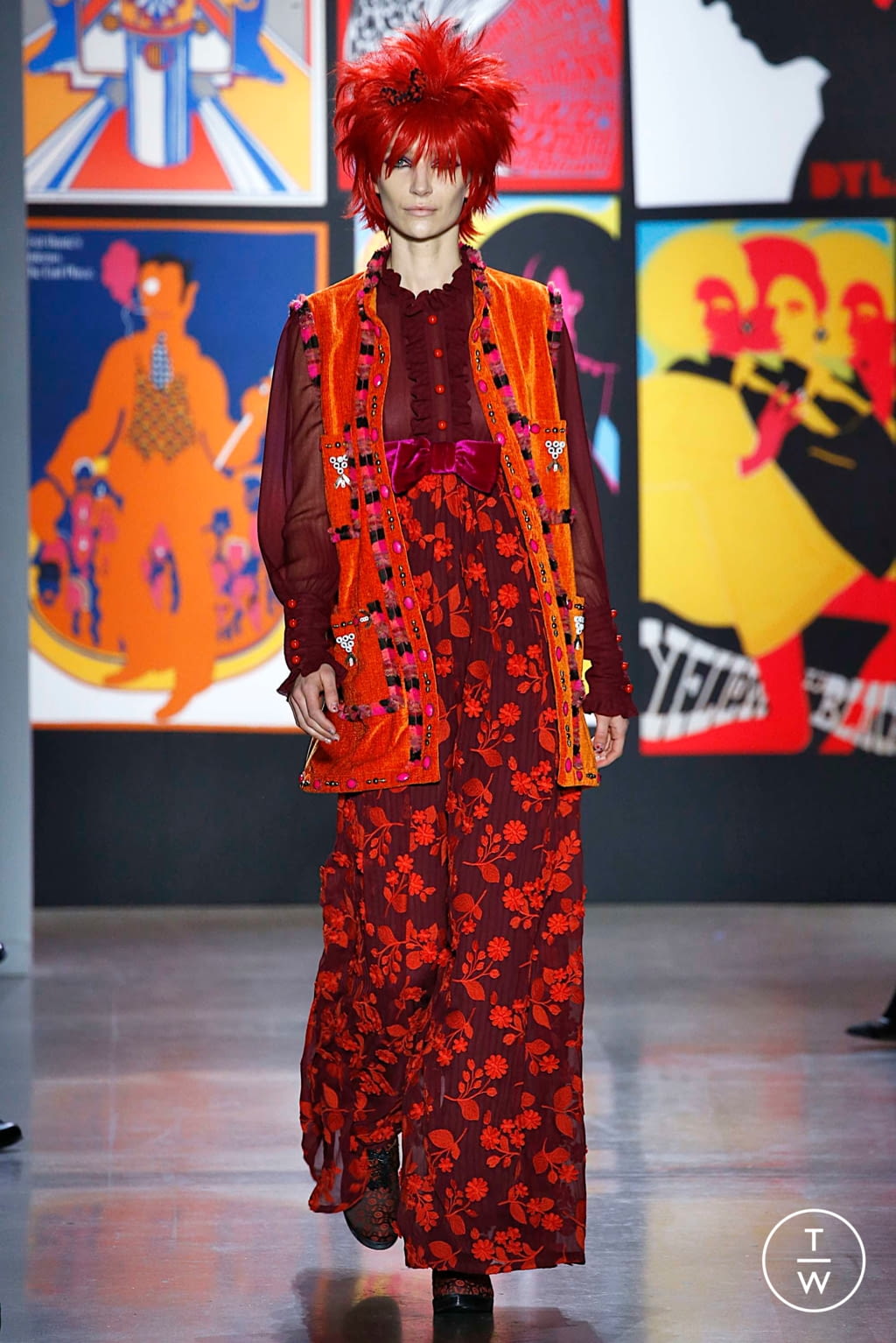 Fashion Week New York Fall/Winter 2019 look 9 from the Anna Sui collection womenswear