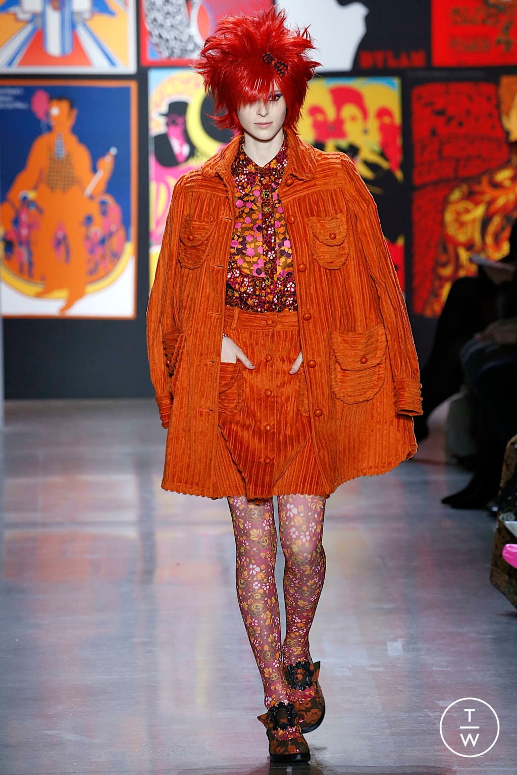 Fashion Week New York Fall/Winter 2019 look 10 from the Anna Sui collection womenswear