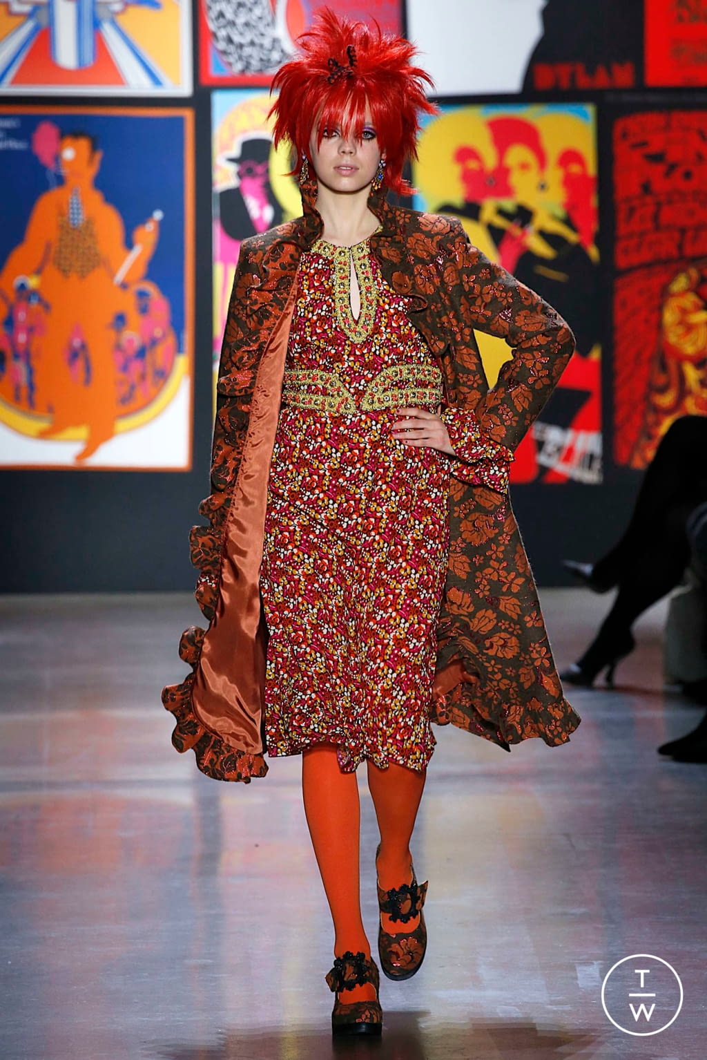 Fashion Week New York Fall/Winter 2019 look 11 from the Anna Sui collection womenswear