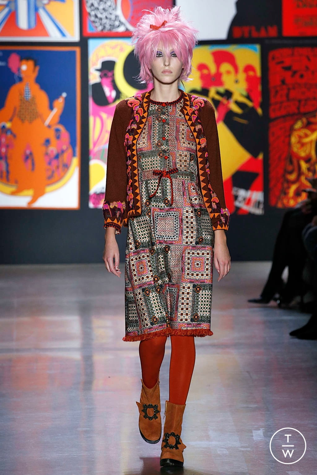 Fashion Week New York Fall/Winter 2019 look 15 de la collection Anna Sui womenswear