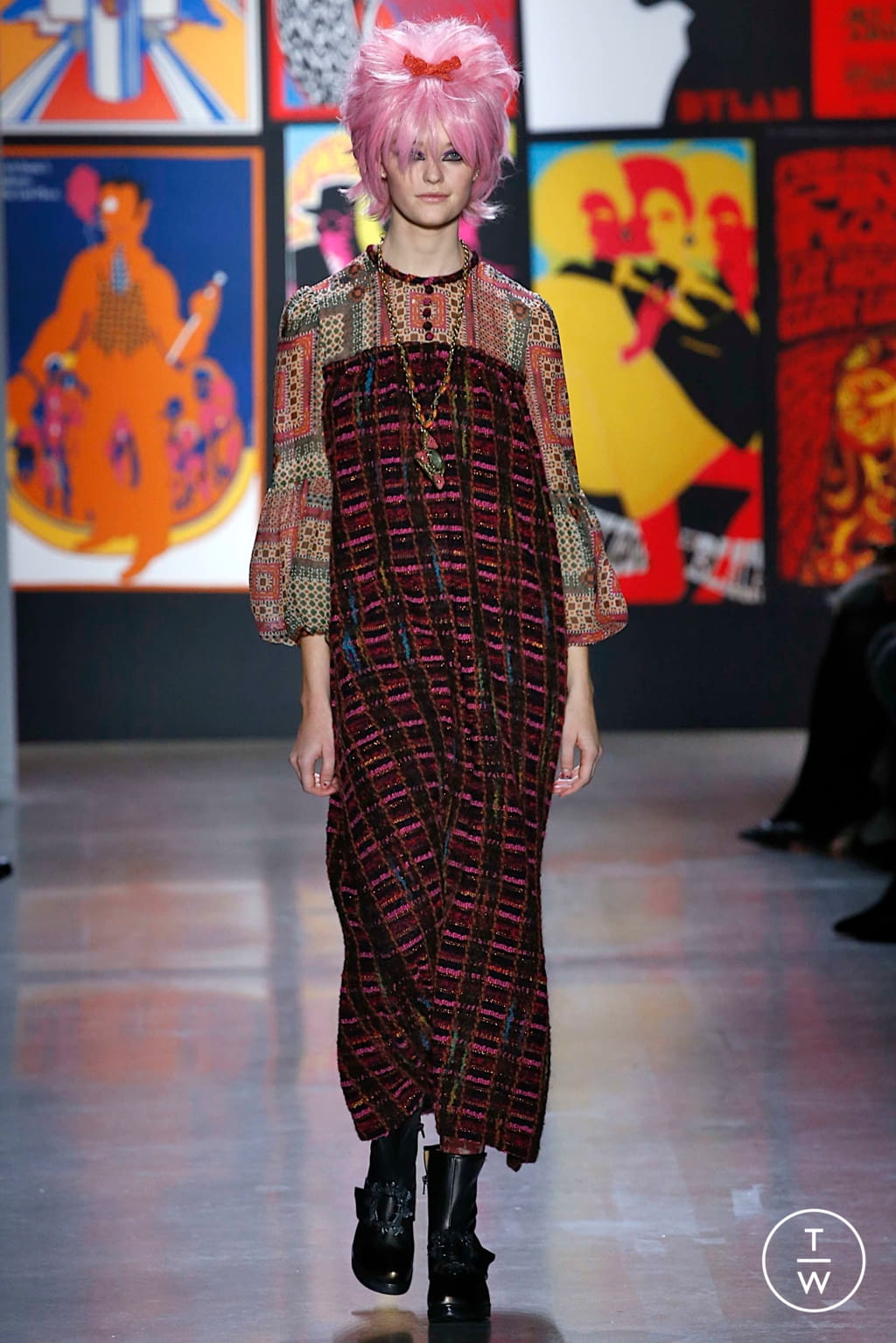 Fashion Week New York Fall/Winter 2019 look 18 de la collection Anna Sui womenswear