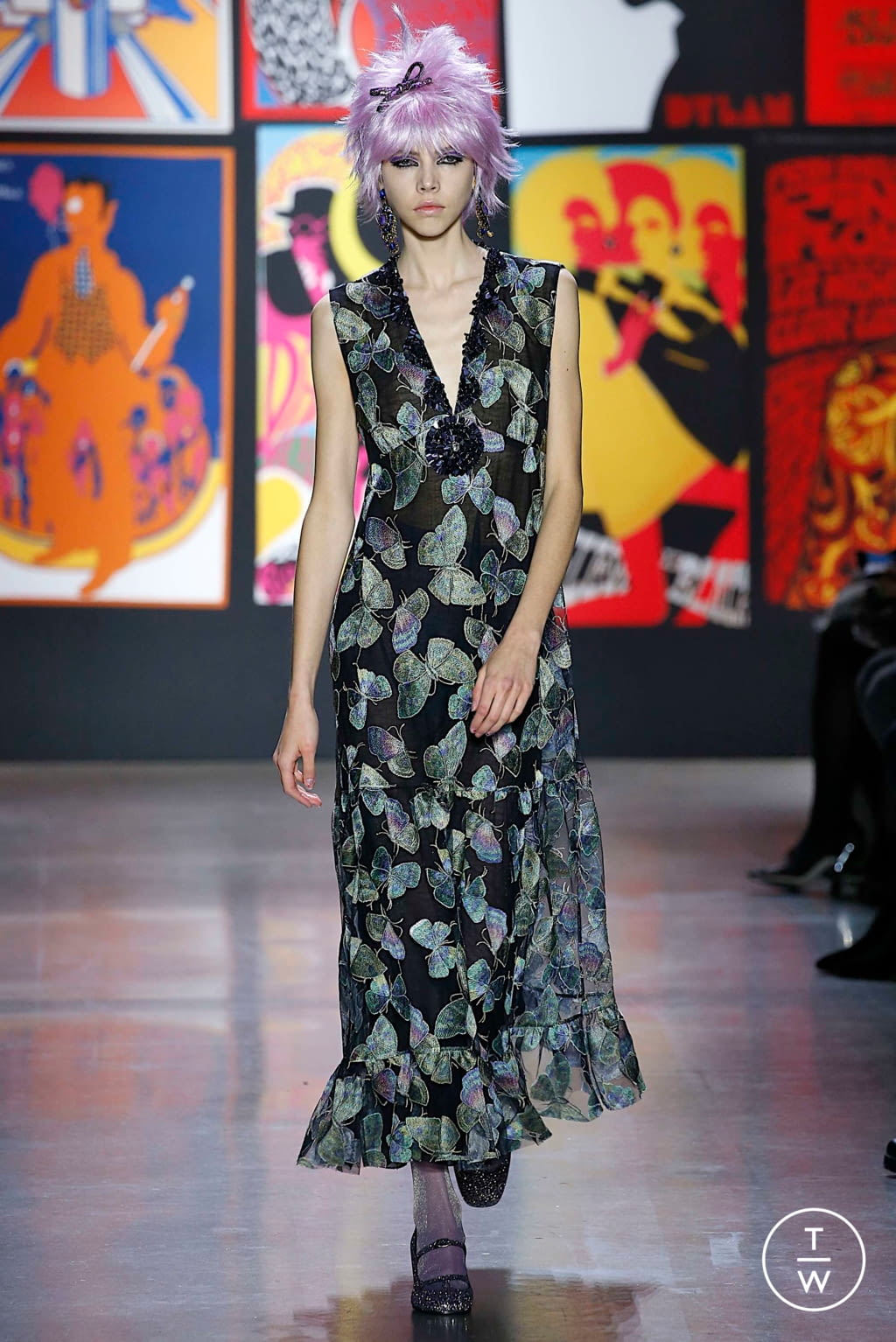 Fashion Week New York Fall/Winter 2019 look 49 from the Anna Sui collection 女装