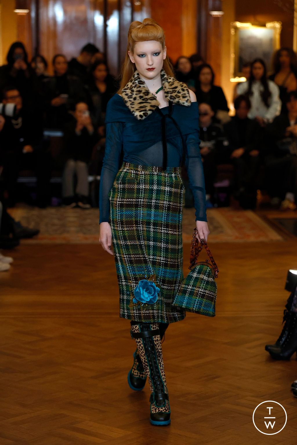Fashion Week New York Fall/Winter 2025 look 13 from the Anna Sui collection womenswear