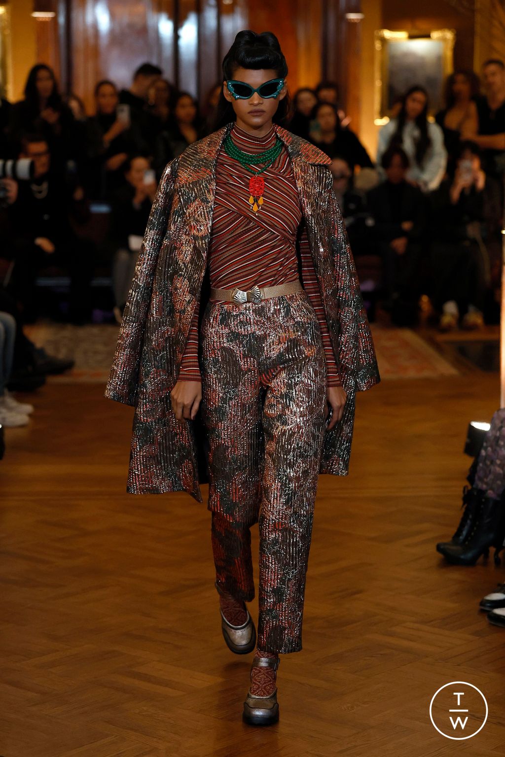 Fashion Week New York Fall/Winter 2025 look 19 from the Anna Sui collection womenswear