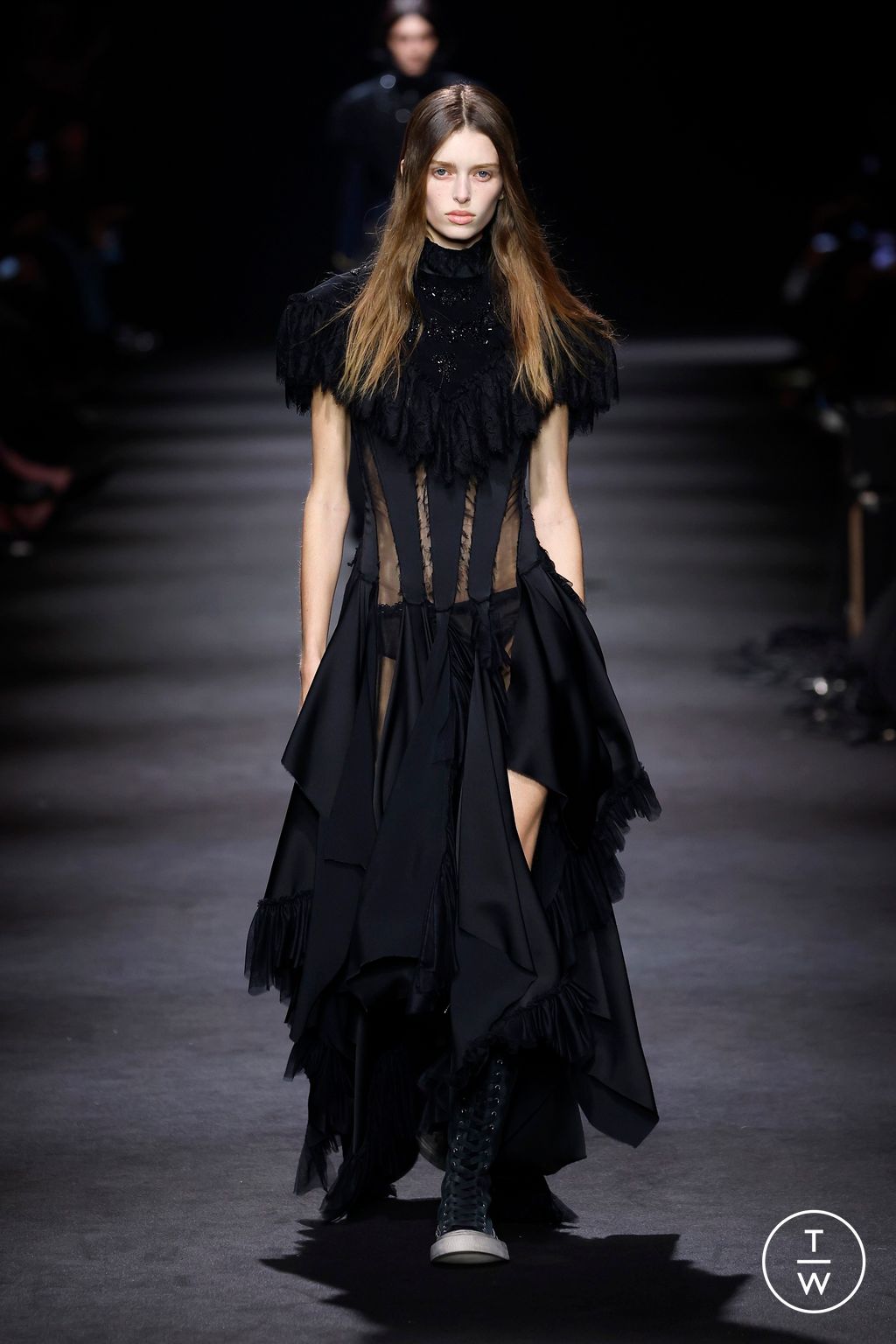 Fashion Week Paris Fall/Winter 2026 look 3 de la collection Ann Demeulemeester womenswear