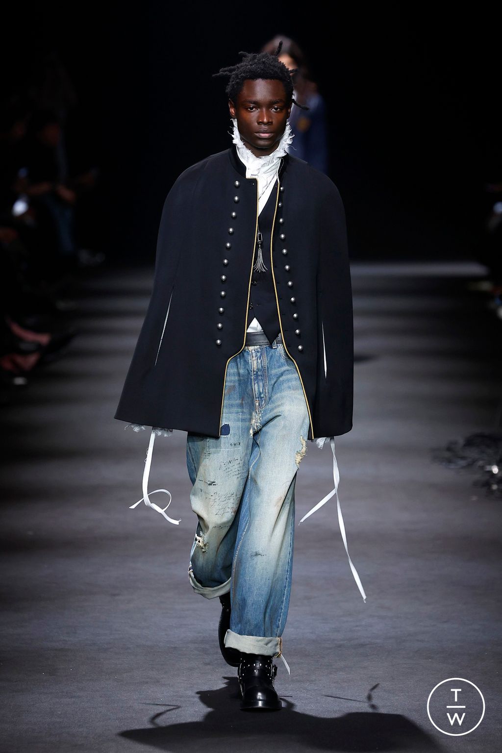 Fashion Week Paris Fall/Winter 2026 look 10 de la collection Ann Demeulemeester womenswear