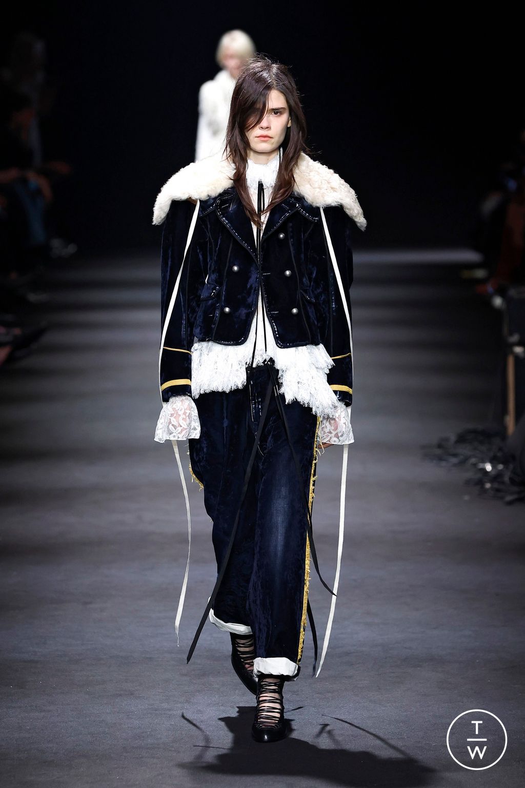 Fashion Week Paris Fall/Winter 2026 look 12 from the Ann Demeulemeester collection 女装