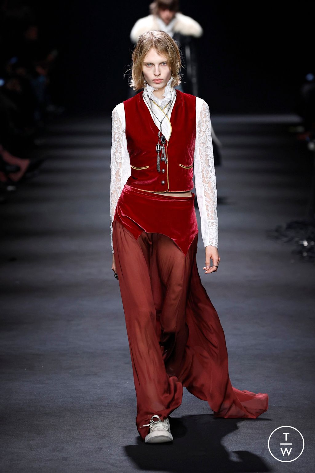 Fashion Week Paris Fall/Winter 2026 look 26 de la collection Ann Demeulemeester womenswear
