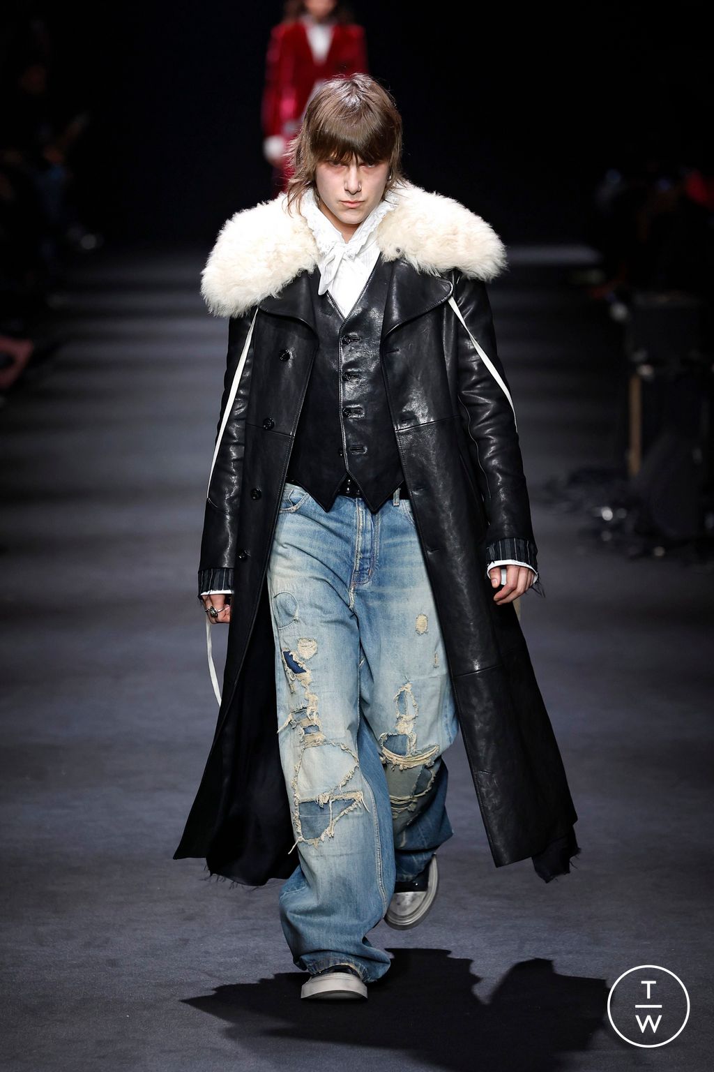 Fashion Week Paris Fall/Winter 2026 look 27 de la collection Ann Demeulemeester womenswear