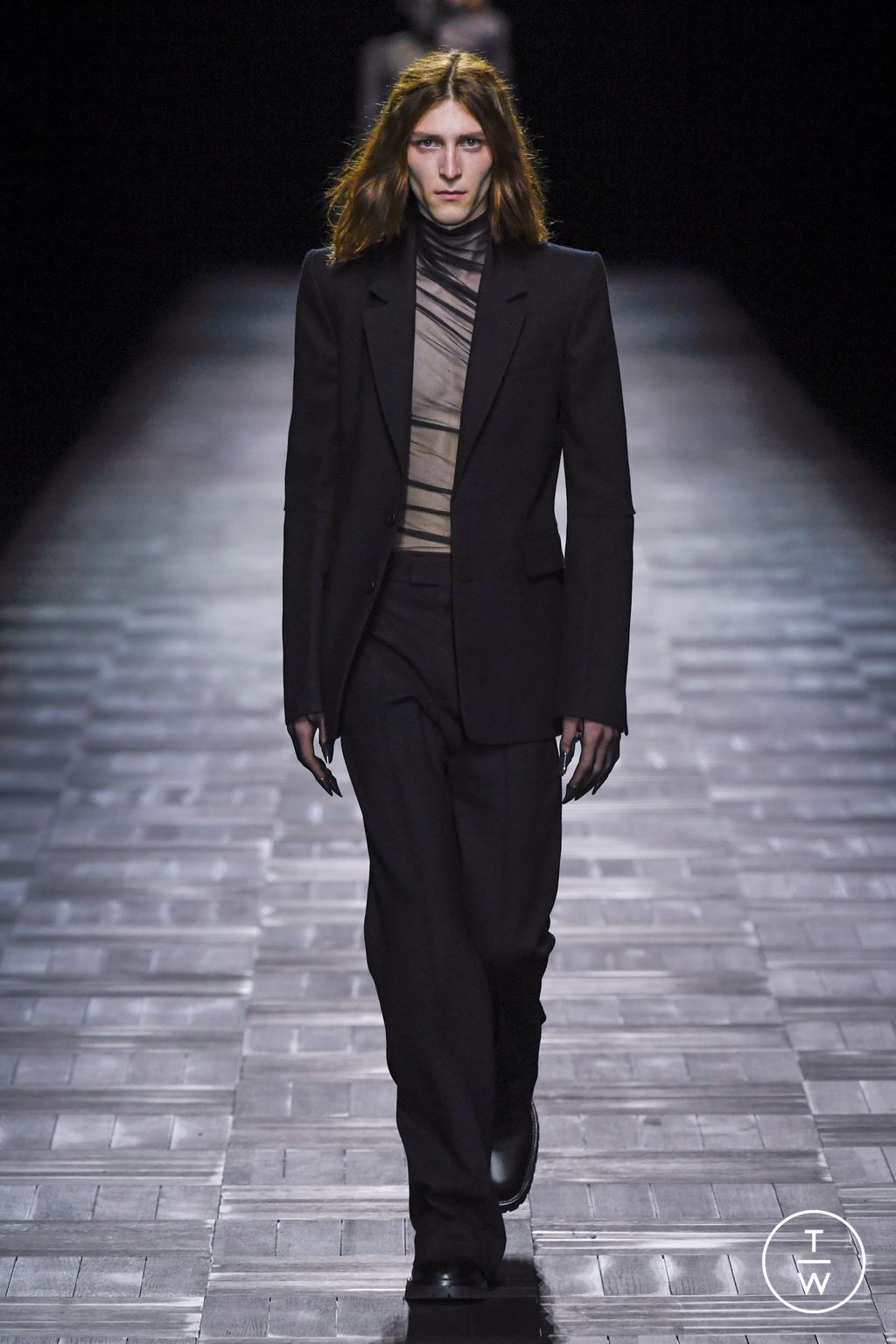 Fashion Week Paris Fall/Winter 2023 look 2 from the Ann Demeulemeester collection 女装