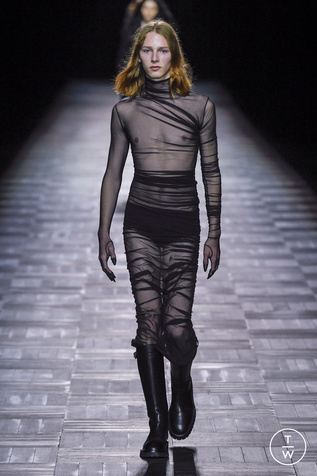 Fashion Week Paris Fall/Winter 2023 look 4 from the Ann Demeulemeester collection 女装