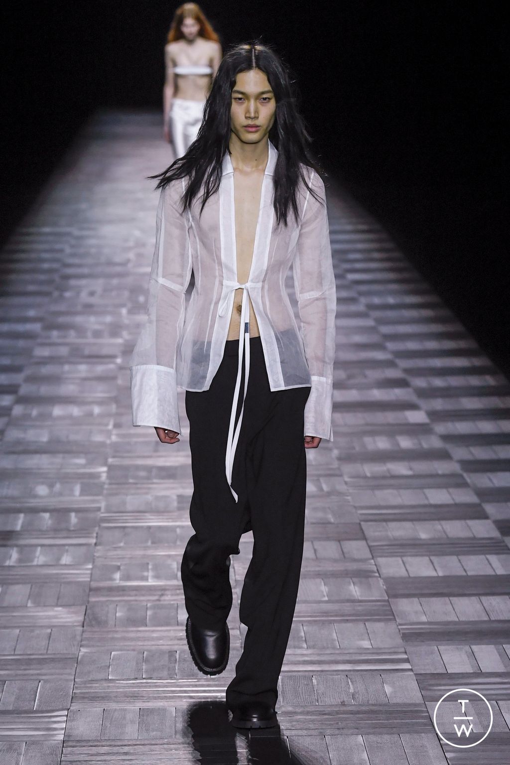 Fashion Week Paris Fall/Winter 2023 look 35 de la collection Ann Demeulemeester womenswear