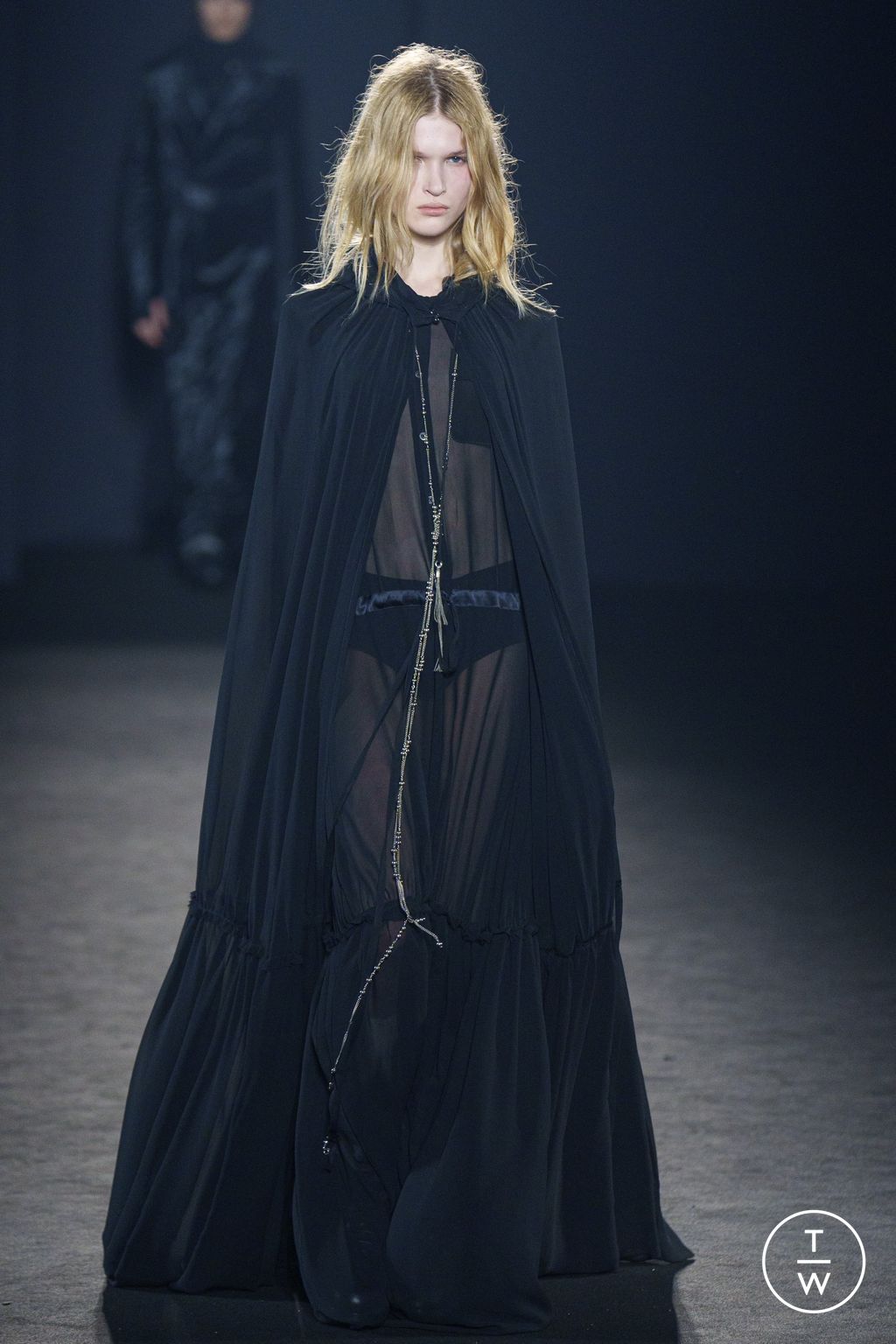 Fashion Week Paris Fall/Winter 2024 look 36 from the Ann Demeulemeester collection 女装